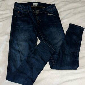 Hudson blue jeans with design on back Pocket